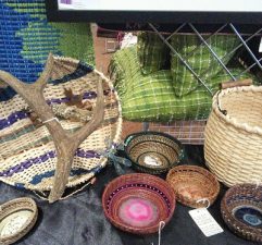 Handmade baskets on sale at THSG's FIBER ARTS 2019