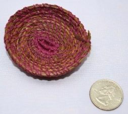 Tiny pine needle basket